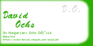 david ochs business card